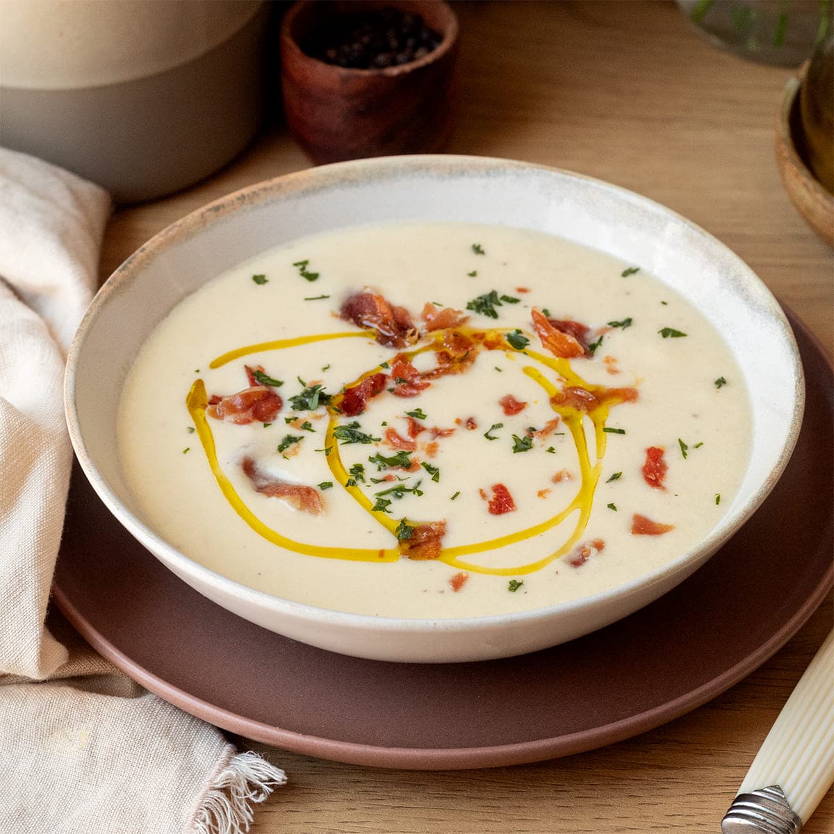 Crema fría de espárragos, rápida. En Mambo