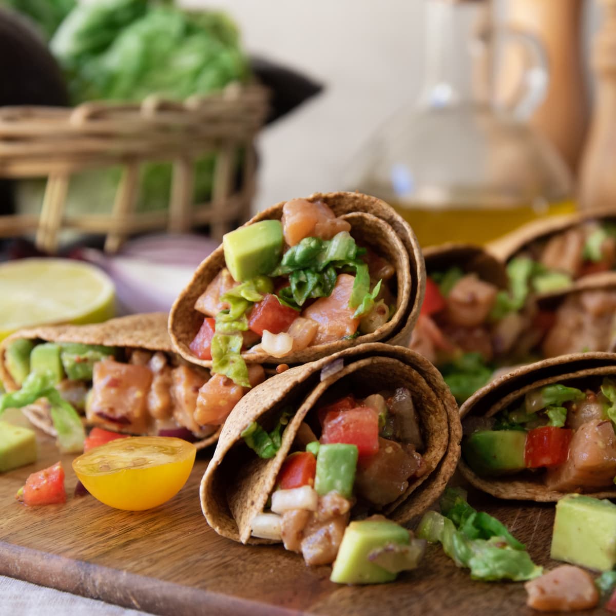 Conos rellenos de salmón