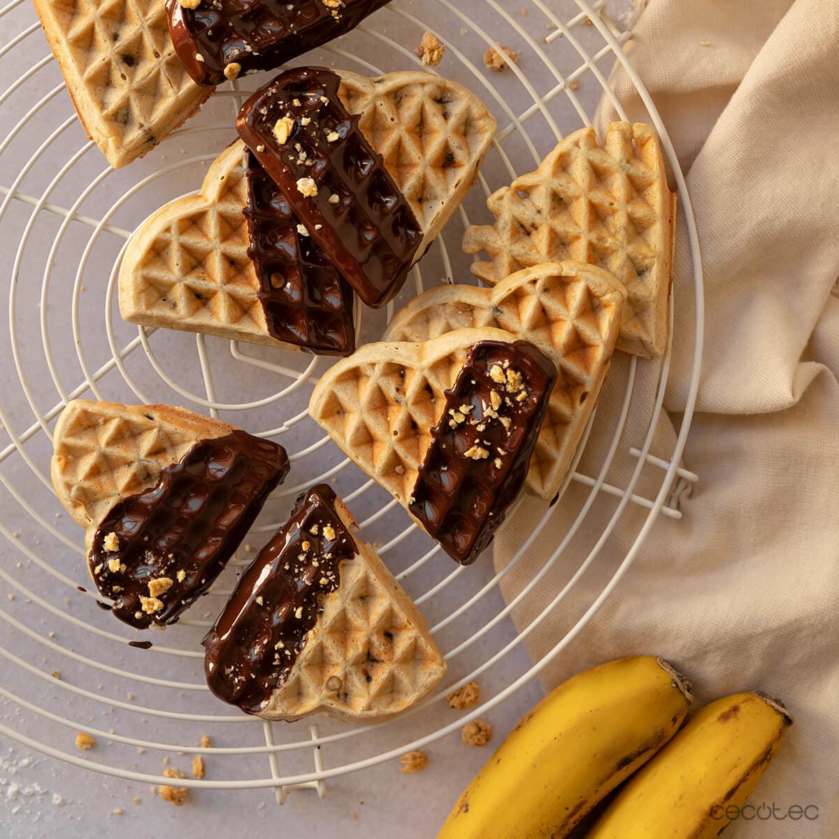 Gofres de plátano y avena en Mambo