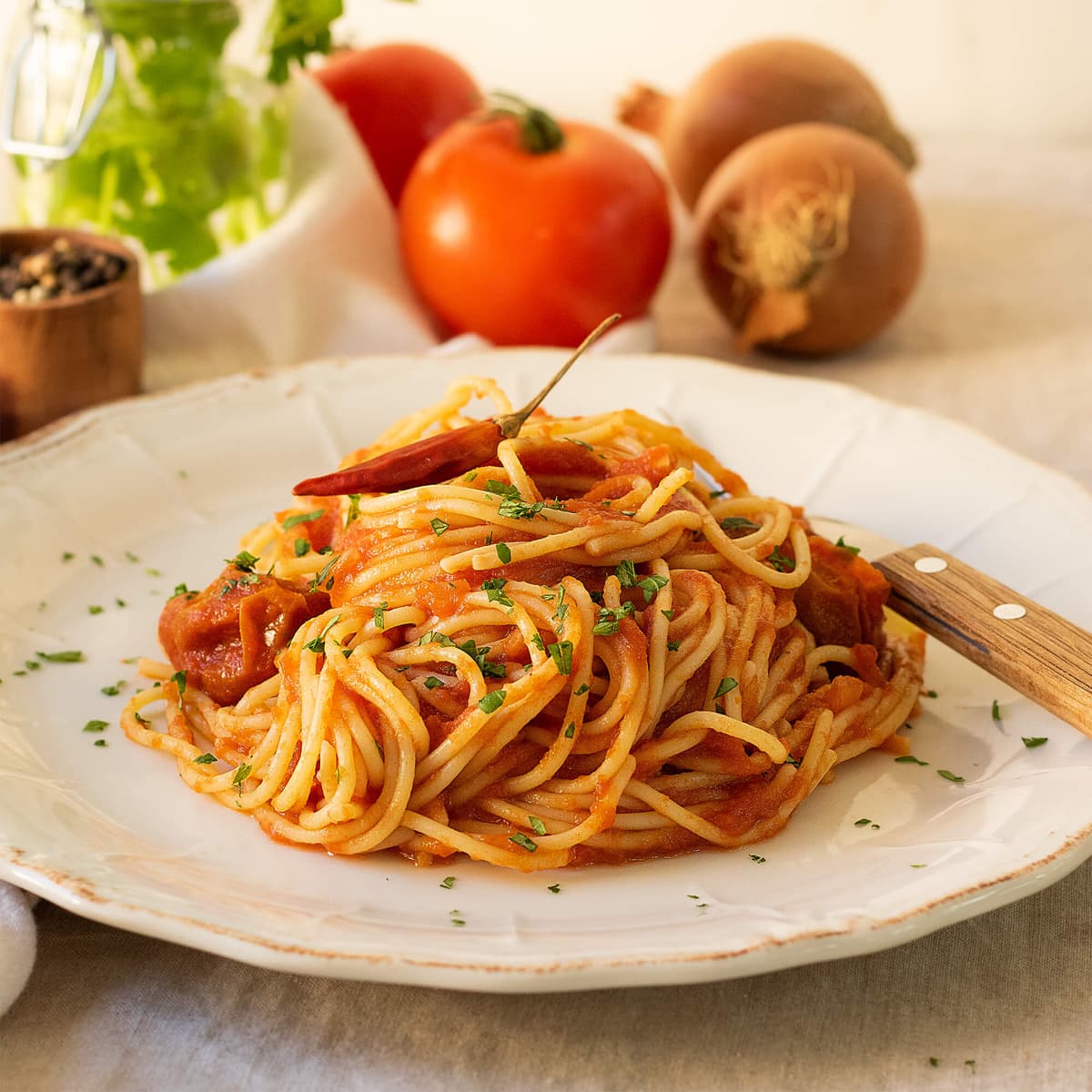 Salsa de tomate picante en Ollas GM