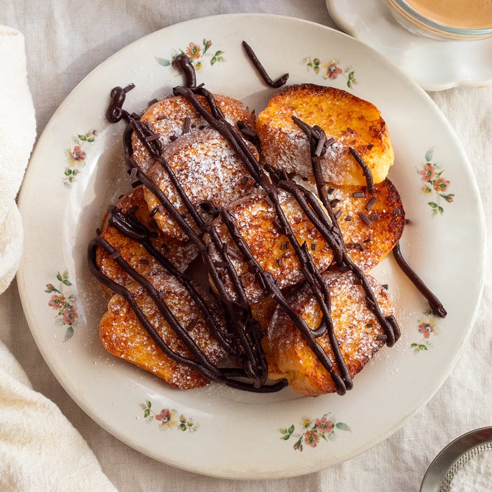 Tostadas francesas de pan de perrito en Cecofry