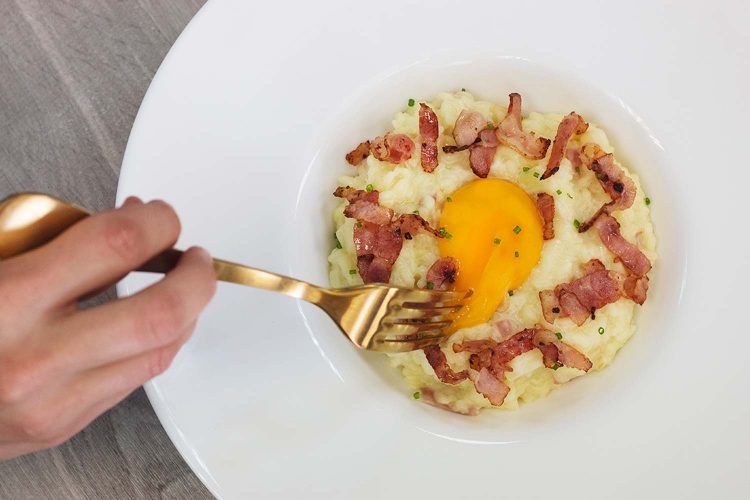 Risotto a la carbonara Recetas Cecotec Mambo · Cecofry