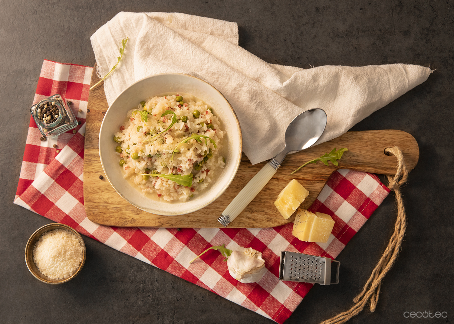 Risotto de jamón y guisantes Recetas Cecotec Mambo · Cecofry