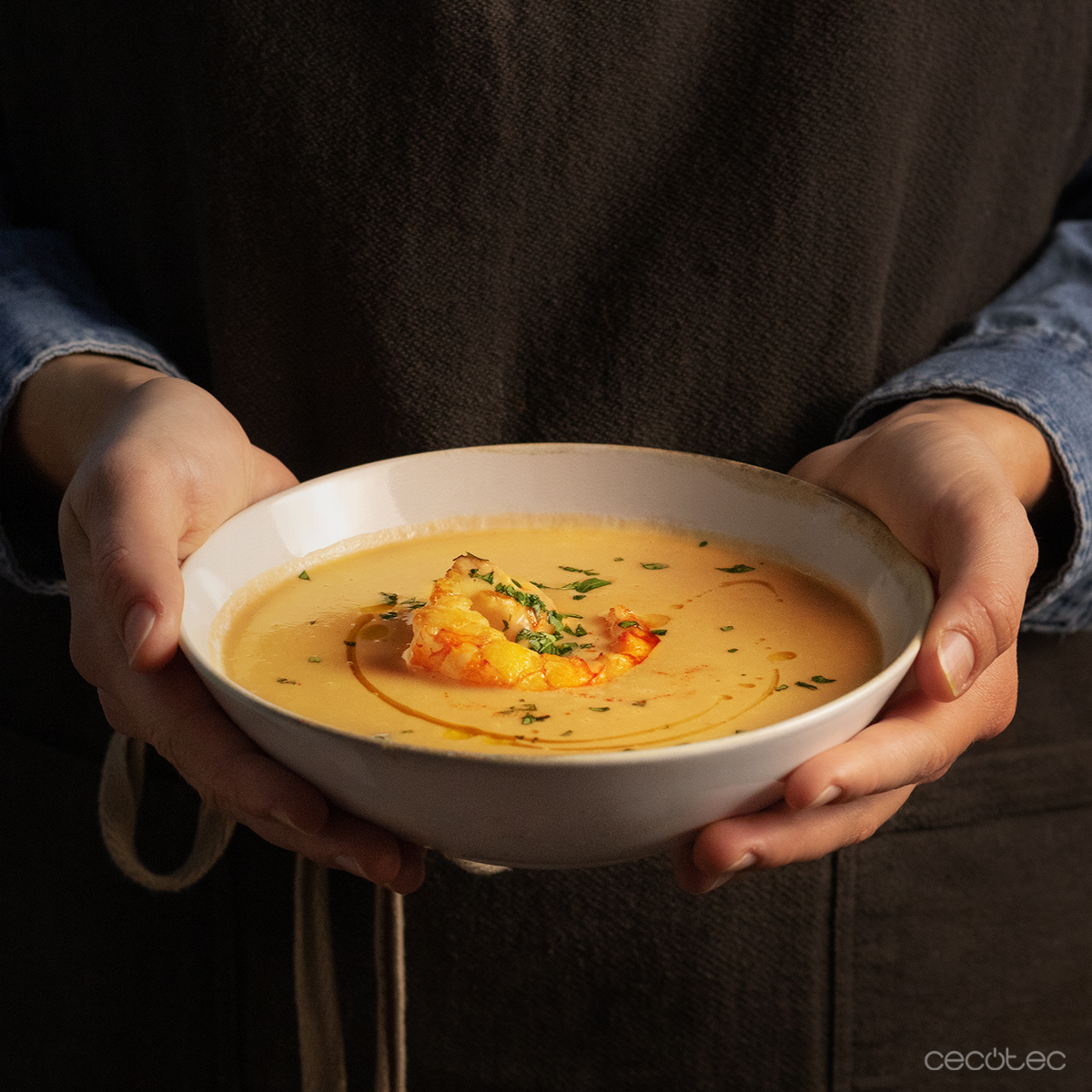 Bisqué de gambas Recetas Cecotec Mambo · Cecofry