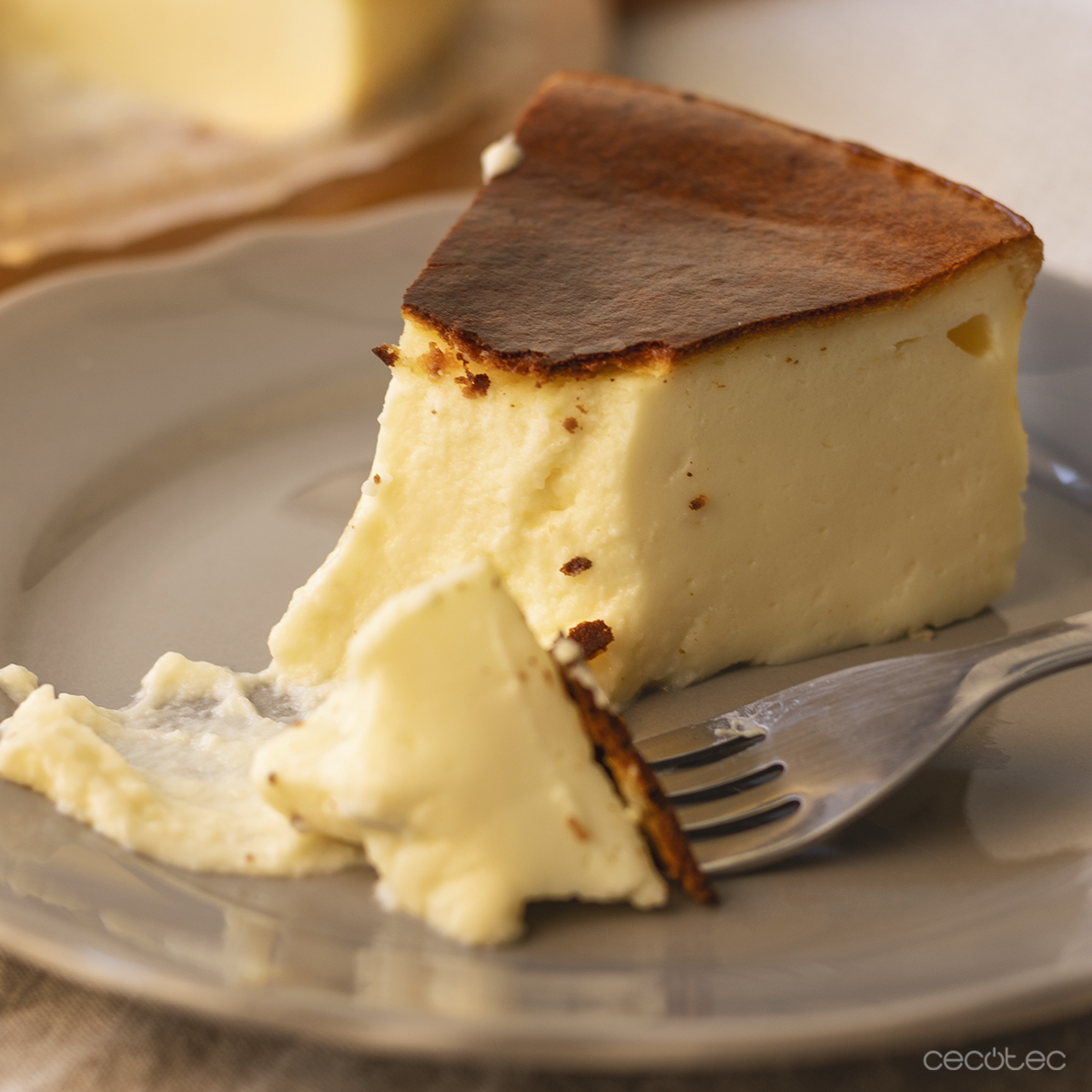 Tarta de queso con chocolate blanco en Cecofry - Recetas Cecotec Mambo ·  Cecofry