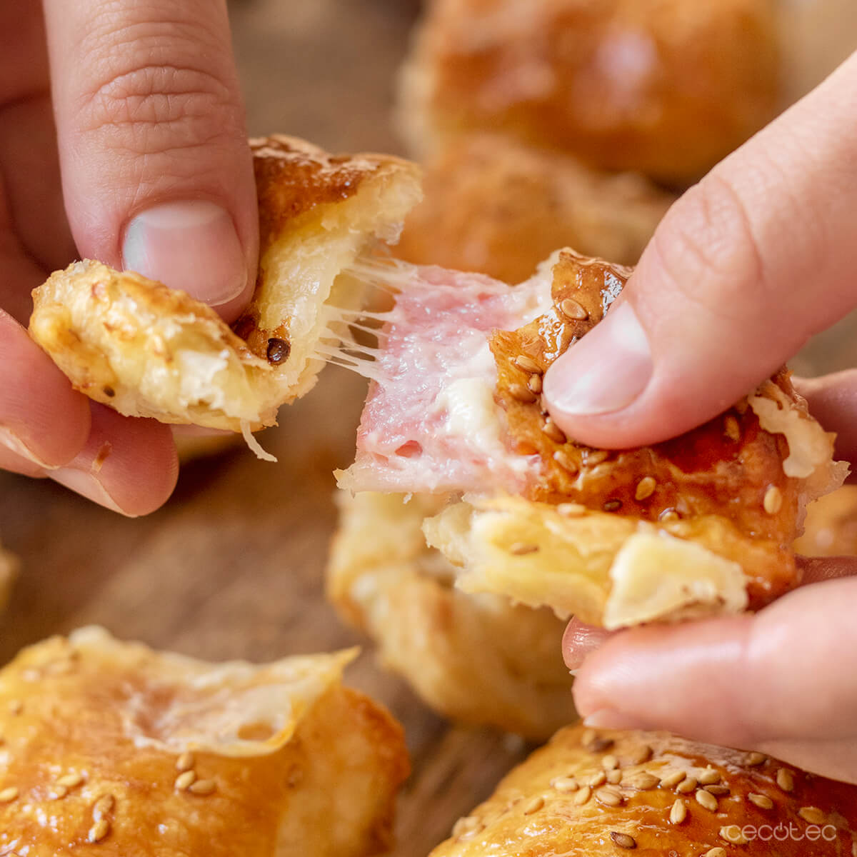 Mini napolitanas de jamón york y queso en Cecofry-image