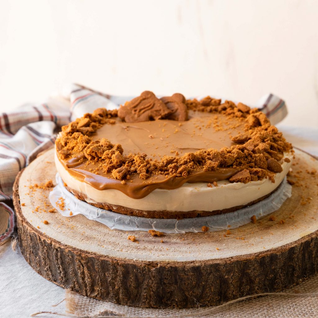 Tarta de queso de Biscoff horneada