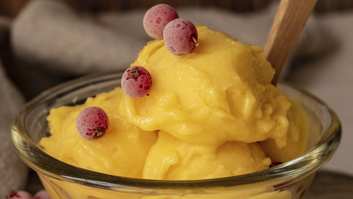 Helado de mango con 1 ingrediente en Mambo