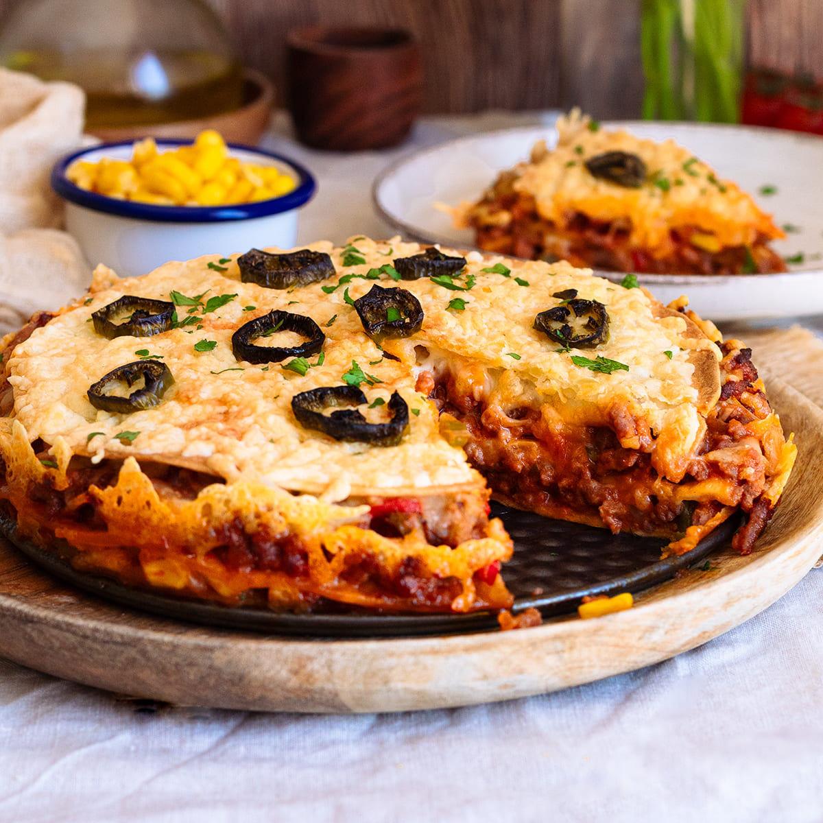 Enchilada pie en Cecofry - Recetas Cecotec Mambo · Cecofry